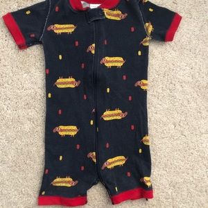 Hanna Andersson short John hot dog pajamas